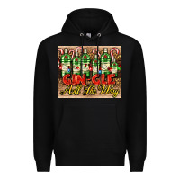 Black GIN GLE Christmas gin bottles Premium Hoodie - AdoDesignShop