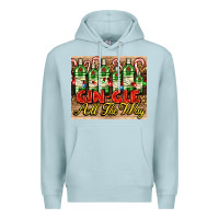 Blue Mist GIN GLE Christmas gin bottles Premium Hoodie - AdoDesignShop