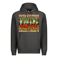 Charcoal Heather GIN GLE Christmas gin bottles Premium Hoodie - AdoDesignShop