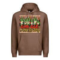Chestnut GIN GLE Christmas gin bottles Premium Hoodie - AdoDesignShop
