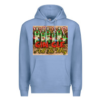 Colony Blue GIN GLE Christmas gin bottles Premium Hoodie - AdoDesignShop