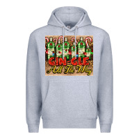 Heather Grey GIN GLE Christmas gin bottles Premium Hoodie - AdoDesignShop
