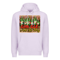 Lilac GIN GLE Christmas gin bottles Premium Hoodie - AdoDesignShop