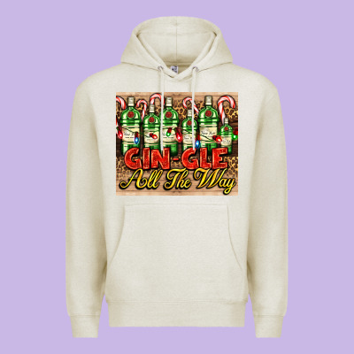 Gin Gle Christmas Gin Bottles Premium Hoodie Designed By Adodesignshop
