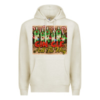 Oatmeal Heather GIN GLE Christmas gin bottles Premium Hoodie - AdoDesignShop