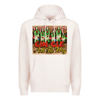 Pale Pink GIN GLE Christmas gin bottles Premium Hoodie - AdoDesignShop