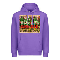 Purple GIN GLE Christmas gin bottles Premium Hoodie - AdoDesignShop