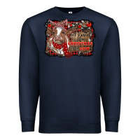 Navy all i want for christmas is a cow cowhide Premium Sweatshirt - RanaPortraitStore
