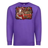 Purple all i want for christmas is a cow cowhide Premium Sweatshirt - RanaPortraitStore