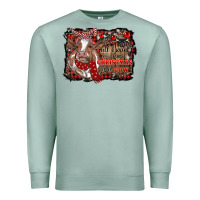 Seafoam all i want for christmas is a cow cowhide Premium Sweatshirt - RanaPortraitStore