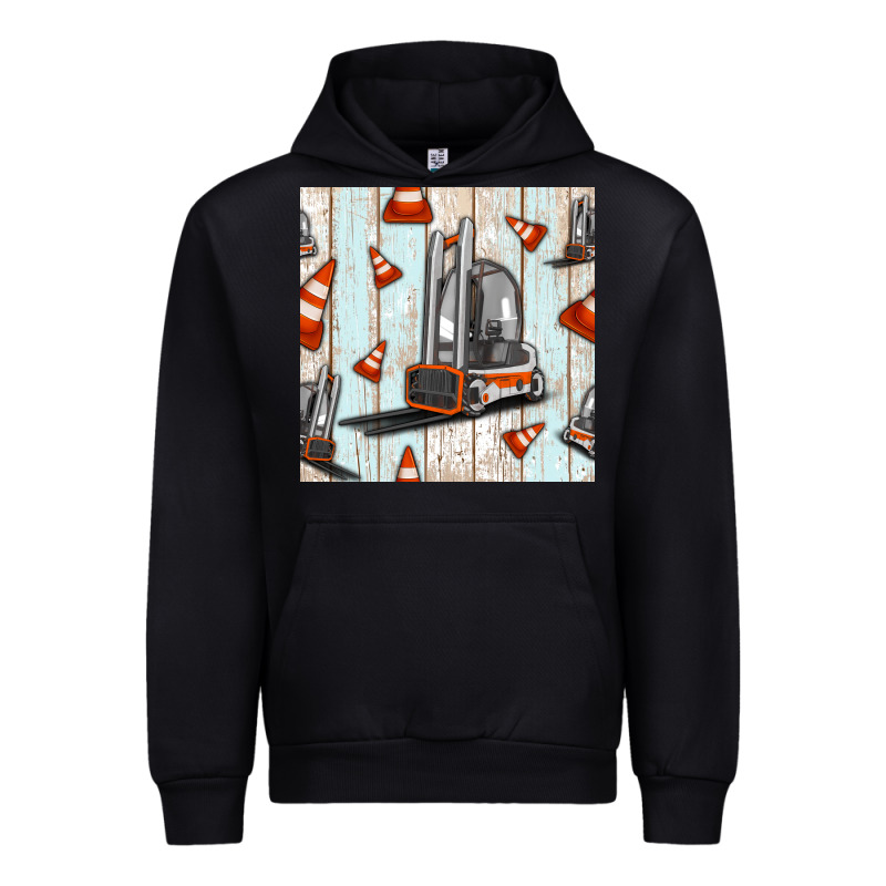 Forklift Seamless Pattern Urban Hoodie by BundleAndBundleShop | Teevron
