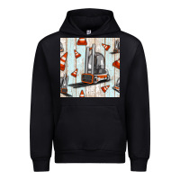 Black forklift seamless pattern Urban Hoodie - BundleAndBundleShop