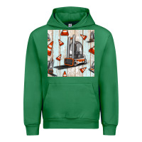 Emerald forklift seamless pattern Urban Hoodie - BundleAndBundleShop