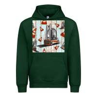 Forest Green forklift seamless pattern Urban Hoodie - BundleAndBundleShop