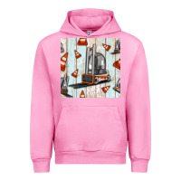 Fuchsia Pink forklift seamless pattern Urban Hoodie - BundleAndBundleShop