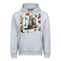 Heather Grey forklift seamless pattern Urban Hoodie - BundleAndBundleShop