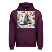 Mauve Wine forklift seamless pattern Urban Hoodie - BundleAndBundleShop
