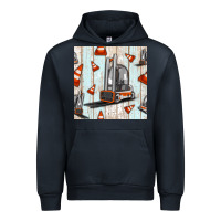 Navy forklift seamless pattern Urban Hoodie - BundleAndBundleShop