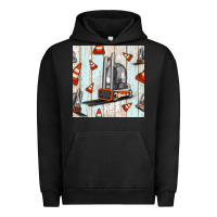 Pigment Black forklift seamless pattern Urban Hoodie - BundleAndBundleShop