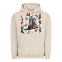 Pigment French Oak forklift seamless pattern Urban Hoodie - BundleAndBundleShop