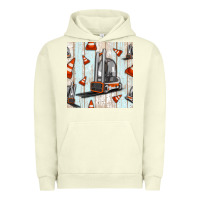 Pigment Pistachio forklift seamless pattern Urban Hoodie - BundleAndBundleShop