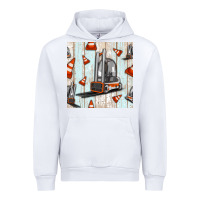White forklift seamless pattern Urban Hoodie - BundleAndBundleShop