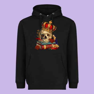 Heavyweight Hoodie Skull With Crown