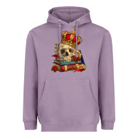 Lavender Skull With Crown Heavyweight Hoodie - RanaPortraitStore