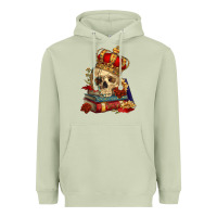Matcha Skull With Crown Heavyweight Hoodie - RanaPortraitStore