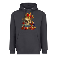 Smoke Skull With Crown Heavyweight Hoodie - RanaPortraitStore