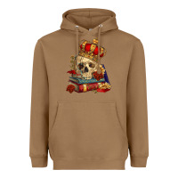 Toasted Coconut Skull With Crown Heavyweight Hoodie - RanaPortraitStore