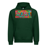 Forest Green mama tie dye license plate template Urban Hoodie - Artiststas