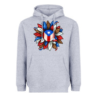Heather Grey puerto rico sunflower Heavyweight Hoodie - texasbilliewilder