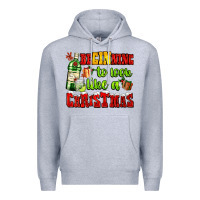 Heather Grey beginning to look like a christmas with gin and gifts Premium Hoodie - AdoDesignShop