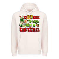 Pale Pink beginning to look like a christmas with gin and gifts Premium Hoodie - AdoDesignShop