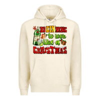 Tofu beginning to look like a christmas with gin and gifts Premium Hoodie - AdoDesignShop