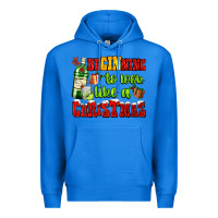 True Royal beginning to look like a christmas with gin and gifts Premium Hoodie - AdoDesignShop
