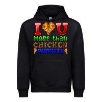 Black i love you more than chicken nuggets Urban Hoodie - AdoDesignShop