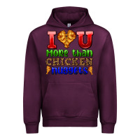 Mauve Wine i love you more than chicken nuggets Urban Hoodie - AdoDesignShop