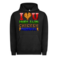 Pigment Black i love you more than chicken nuggets Urban Hoodie - AdoDesignShop
