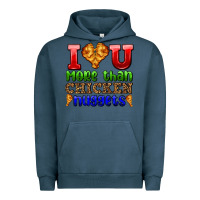 Pigment Midnight Navy i love you more than chicken nuggets Urban Hoodie - AdoDesignShop