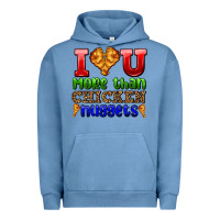 Pigment Pebble Blue i love you more than chicken nuggets Urban Hoodie - AdoDesignShop