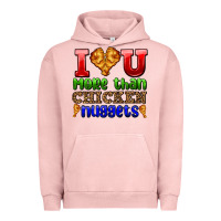 Pigment Salmon i love you more than chicken nuggets Urban Hoodie - AdoDesignShop