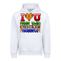 White i love you more than chicken nuggets Urban Hoodie - AdoDesignShop