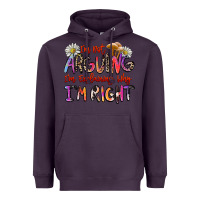 Plum i'm not arguing i'm explaining why i'm right Heavyweight Hoodie - Zillion Design Studio