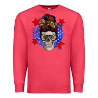 Cardinal American mom skull Premium Sweatshirt - Zillion Design Studio