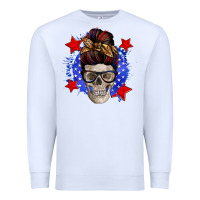 White American mom skull Premium Sweatshirt - Zillion Design Studio