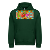Forest Green love and sunflower with pen and apple license plate template Urban Hoodie - Artiststas