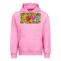 Fuchsia Pink love and sunflower with pen and apple license plate template Urban Hoodie - Artiststas