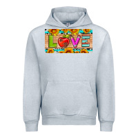 Heather Grey love and sunflower with pen and apple license plate template Urban Hoodie - Artiststas
